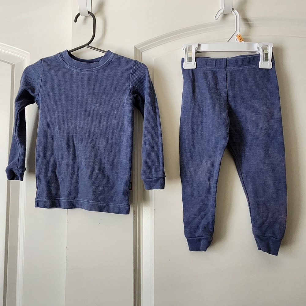 City Threads Kids Matching Thermal Set in Blue